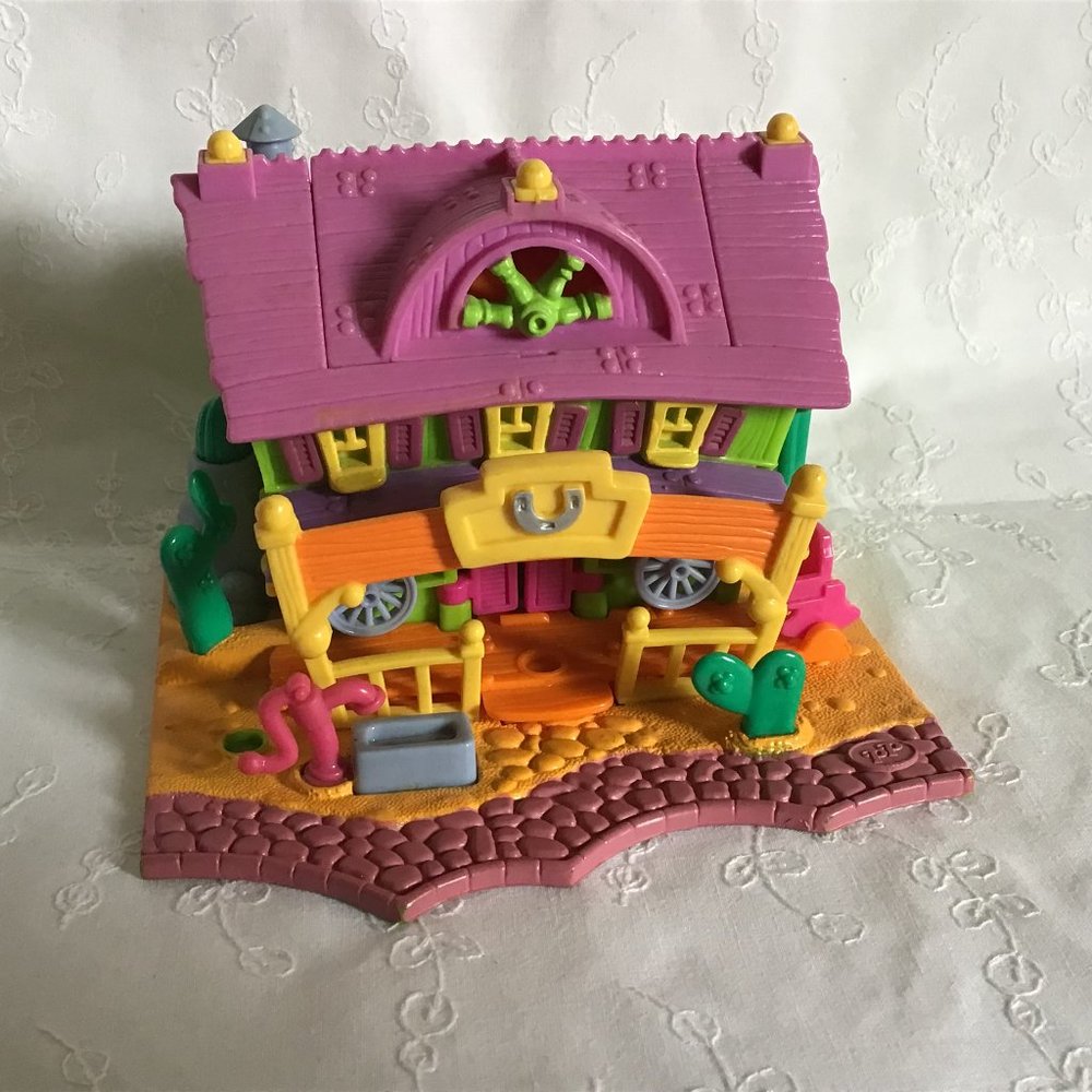 Vintage 1994 Polly Pocket Horse House Western Saloon